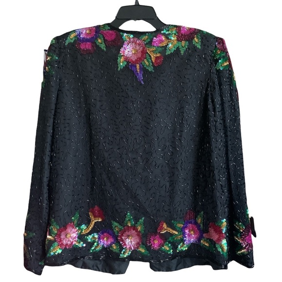 Laurence Kazar Vintage Beaded‎ Silk Evening Jacket - Picture 2 of 9
